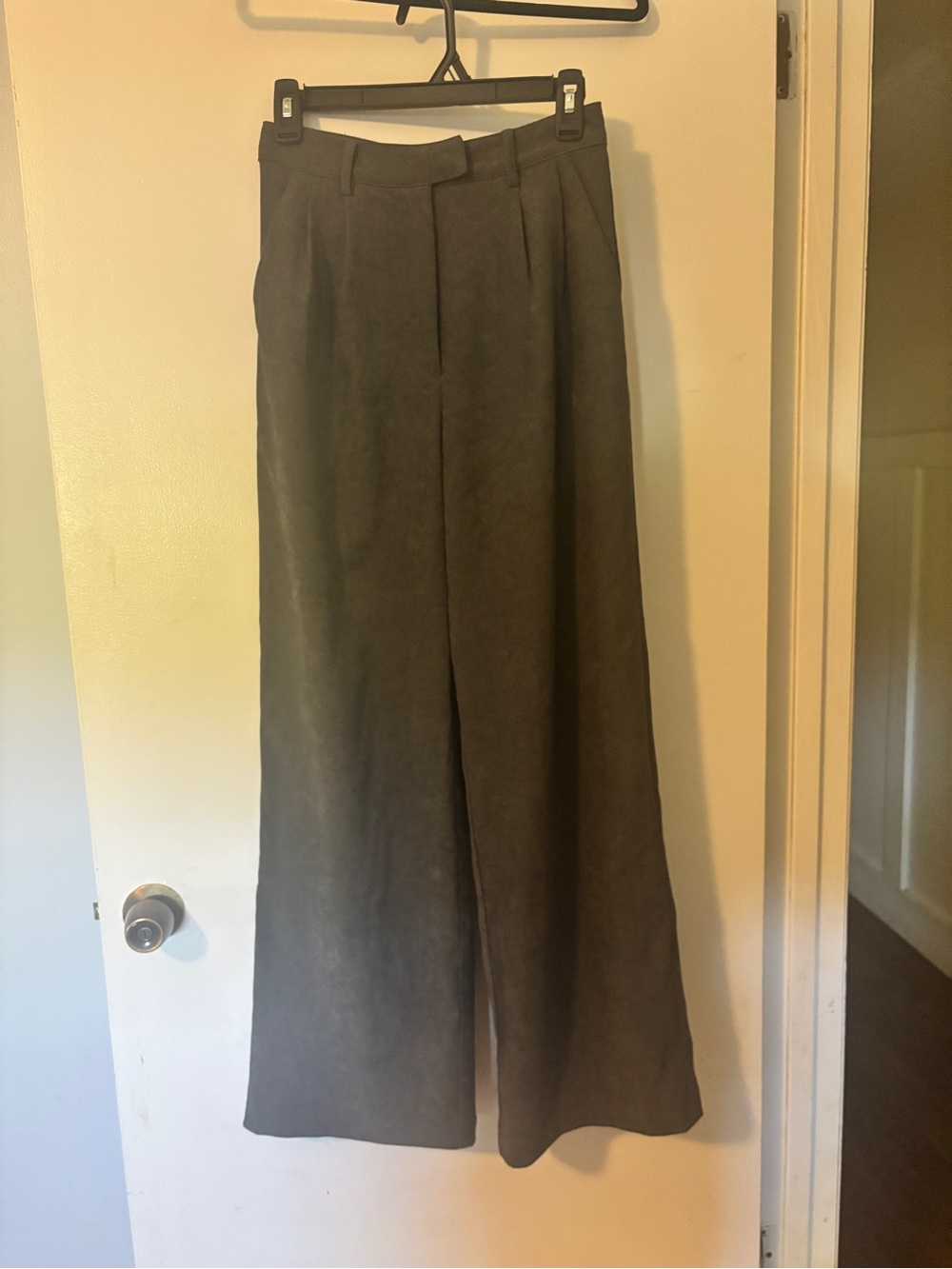 Princess Polly Gray Wide-Leg Dress Pants, Size US 2
